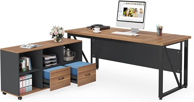 Tribesigns 63-Inch Executive Desk - Image 8