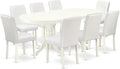 East West Furniture VAAB9-LWH-64 9 Piece Modern Dining Table Set Includes an by EastWestFurniture