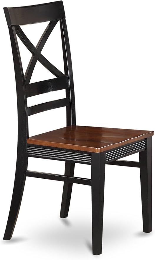 East West Furniture QUIN9-BLK-W 9 Piece Dining Room Furniture Set Includes a - Image 7
