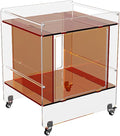 Transparent Acrylic Mobile Side Table by zoneshare