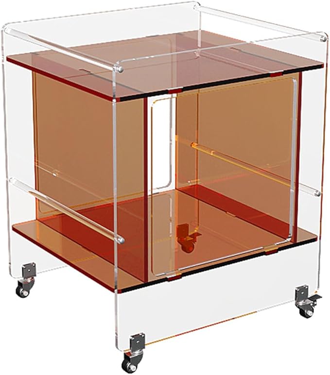 Transparent Acrylic Mobile Side Table by zoneshare