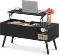 ALINE FURNITURE Black Lift Top Coffee Table by ALINEFURNITURE