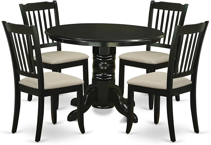 East West Furniture SHDA5-BLK-C 5 Piece Dinette Set by EastWestFurniture