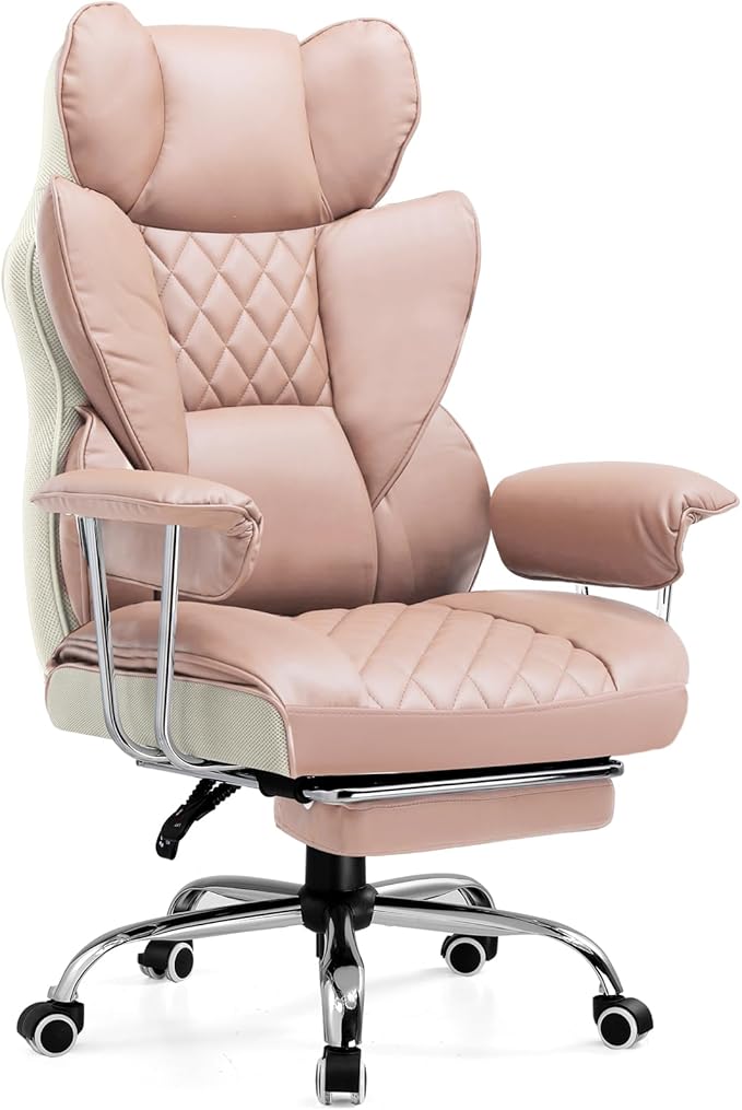 COMHOMA Big and Tall Office Chair, High Back Leather Gaming Chair by ComHoma