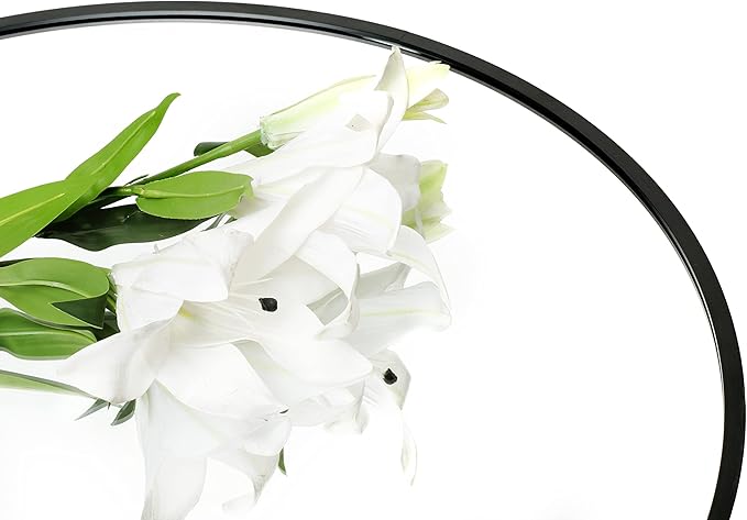FrameWorks 24" Deluxe Contemporary Black Circular Aluminum Mirror - Image 6