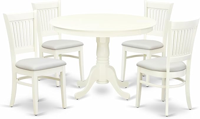 East West Furniture HLVA5-LWH-C 5 Piece Kitchen Table Set by EastWestFurniture