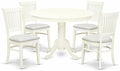 East West Furniture HLVA5-LWH-C 5 Piece Kitchen Table Set by EastWestFurniture