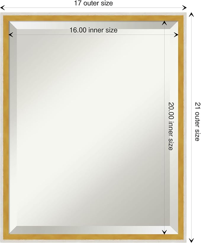 Amanti Art White Bathroom Mirror - Image 4