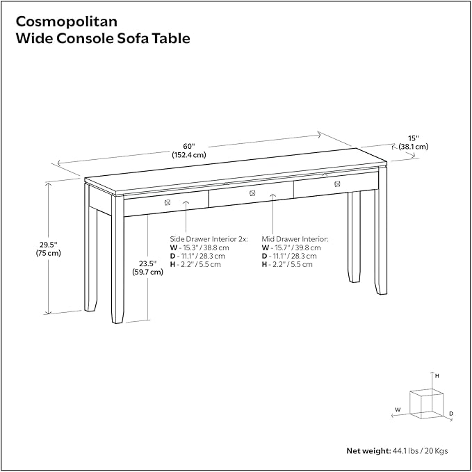 SIMPLIHOME Cosmopolitan Console Table - Image 2