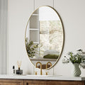 Koonmi Gold Oval Bathroom Mirror, Oval Mirror by KOONMI