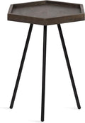 Kate and Laurel Kashvi Modern Side Table 17 x 15 x 20; Graywash; Decorative by KateandLaurel