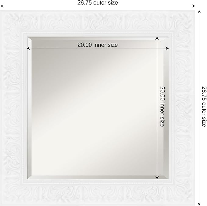 Amanti Art White Bathroom Mirror - Image 3