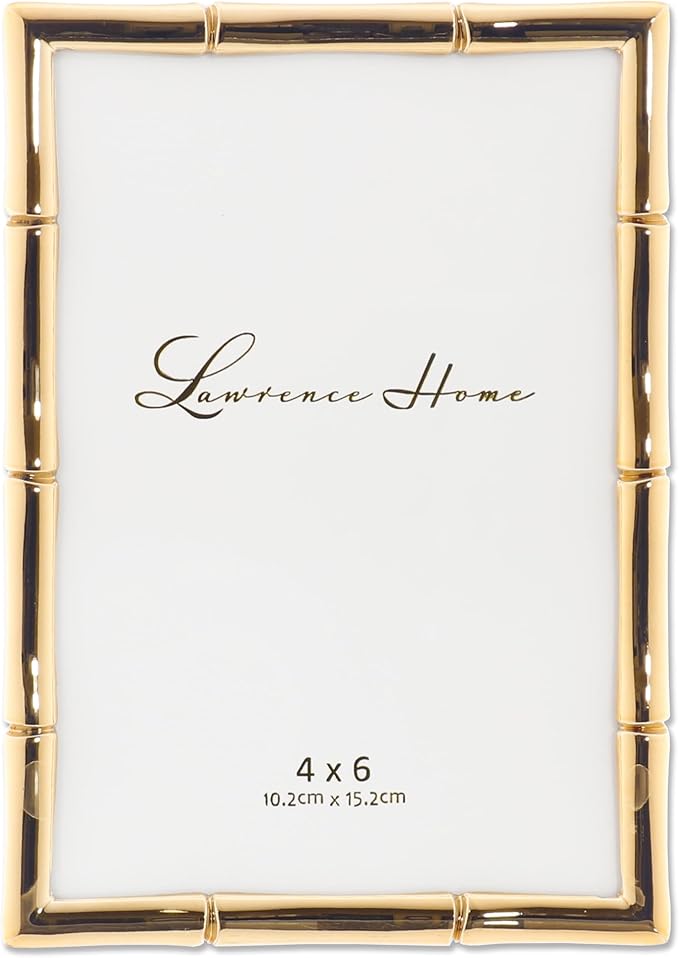 Lawrence 712246 4-Inch W x 6-Inch H Gold Metal Picture Frame by LawrenceFrames