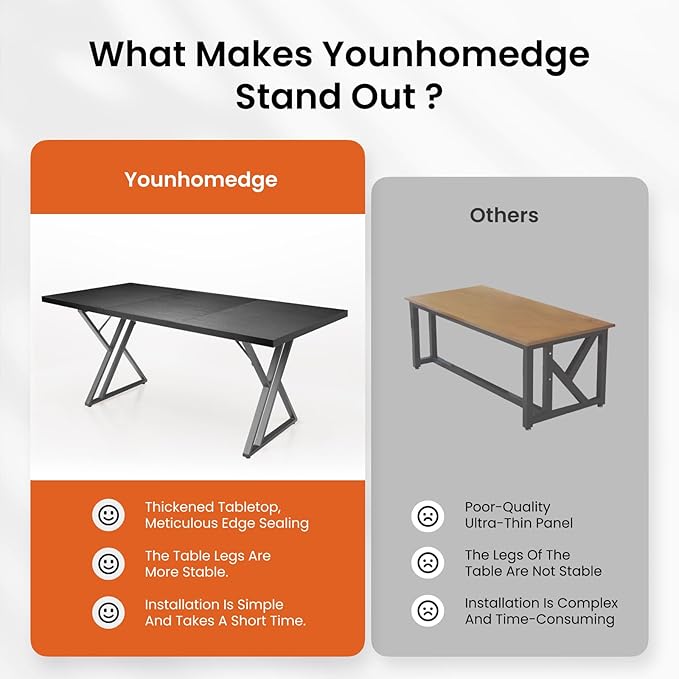 70.9 Inch Executive Desk, Large Office Computer Desk - Image 4