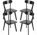 DELAVIN Oak Wood Dining Chairs Set of 4, Mid Century Modern Kitchen Chairs by DELAVIN
