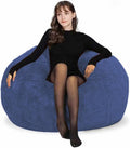 Bean Bag Chairs for Kids Comfy Fluffy Big Joe Bean Bag Chair Covers Only Round by FunnyFurnitureforYourHous
