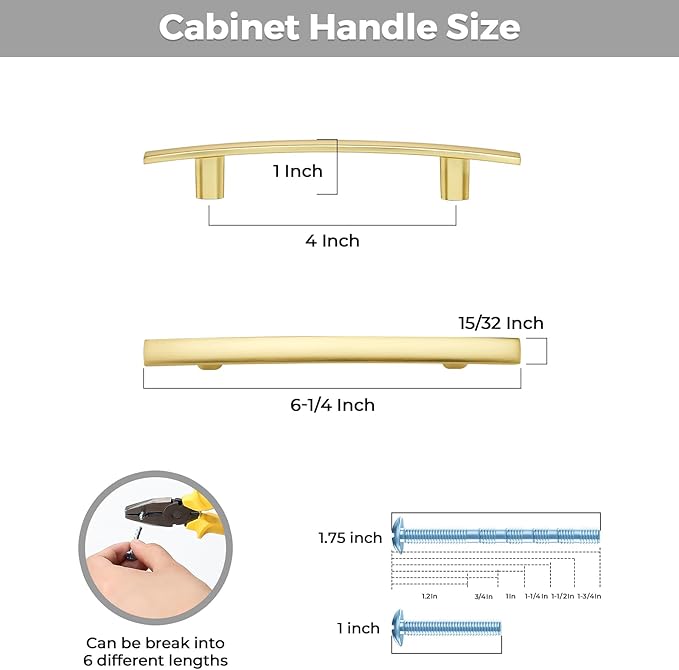 30 Pack Cabinet Handles 4" Hole Center - Image 3