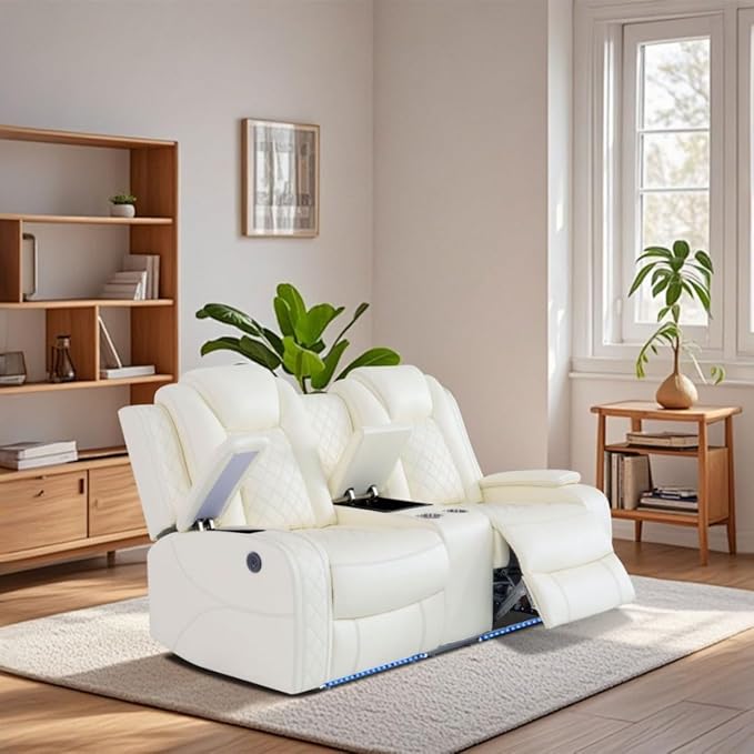 Electric Power Recliner Loveseat Set Living Room Furniture, Comfy Home Theater by Unknown