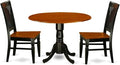 East West Furniture DLWE3-BCH-W 3 Piece Kitchen Table & Chairs Set Contains a by EastWestFurniture