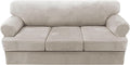 H.VERSAILTEX Sofa Cover 4 Piece T Cushion Sofa Slipcovers Thick Velvet Couch by HVERSAILTEX