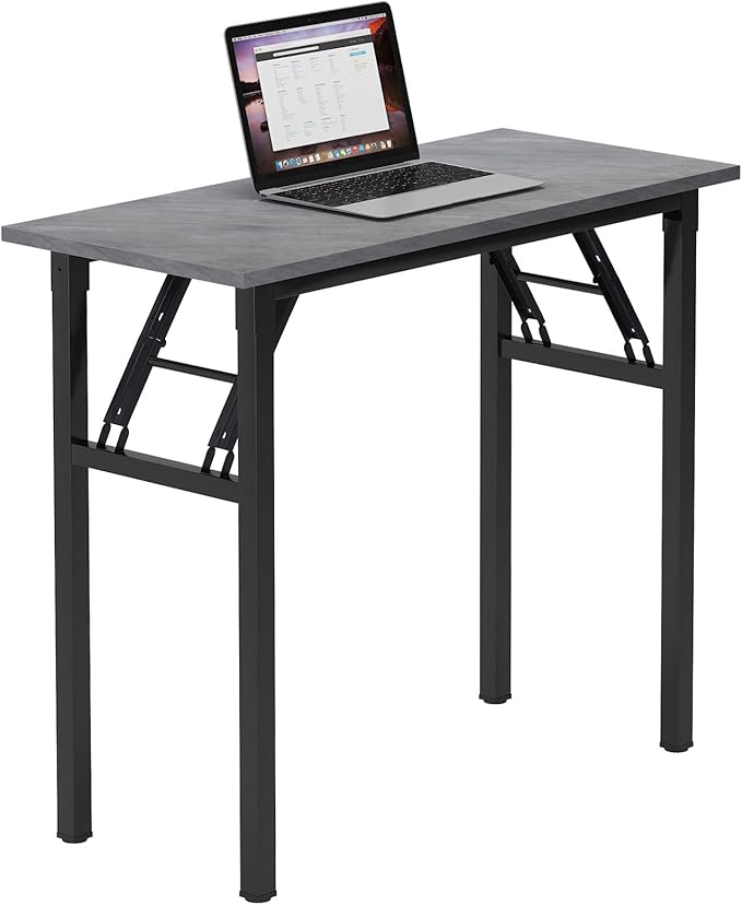 Need Small Desk 31 1/2" No Assembly Foldable Writing Table, Sturdy and Heavy by Need