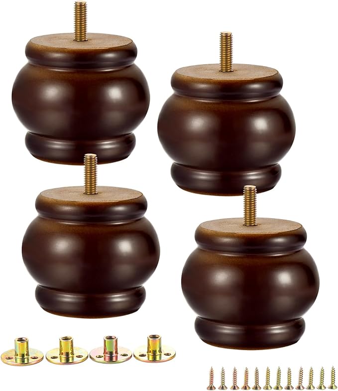 4PCS Wood Furniture Legs 2.56 inches Furniture Legs by Metany