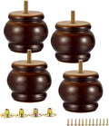 4PCS Wood Furniture Legs 2.56 inches Furniture Legs by Metany