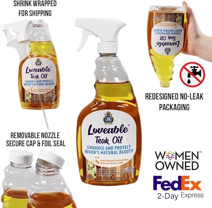 EcoDecors Loveable 24 oz Spray Bottle Teak Oil - Image 2
