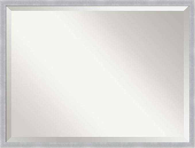 Amanti Art Silver Bathroom Mirror by AmantiArt
