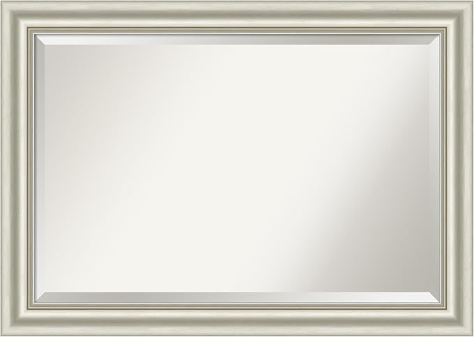 Amanti Art Bathroom Mirror for Over Sink, 30x42 Sophia Silver Rectangle Vanity by AmantiArt