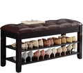 Shoe Storage Bench, Entryway Shoe Rack by ZIRKOOON
