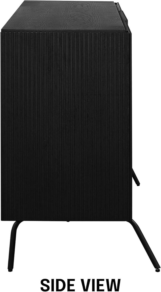 NTC Veil Sideboard with 2 Doors and 3 Drawers, Buffet Cabinet with Vertical - Image 7