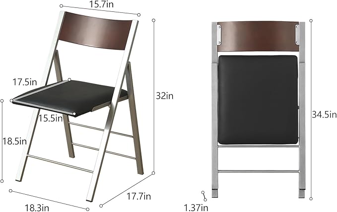 Folding Chairs with Cushion 2 Pack - Image 3