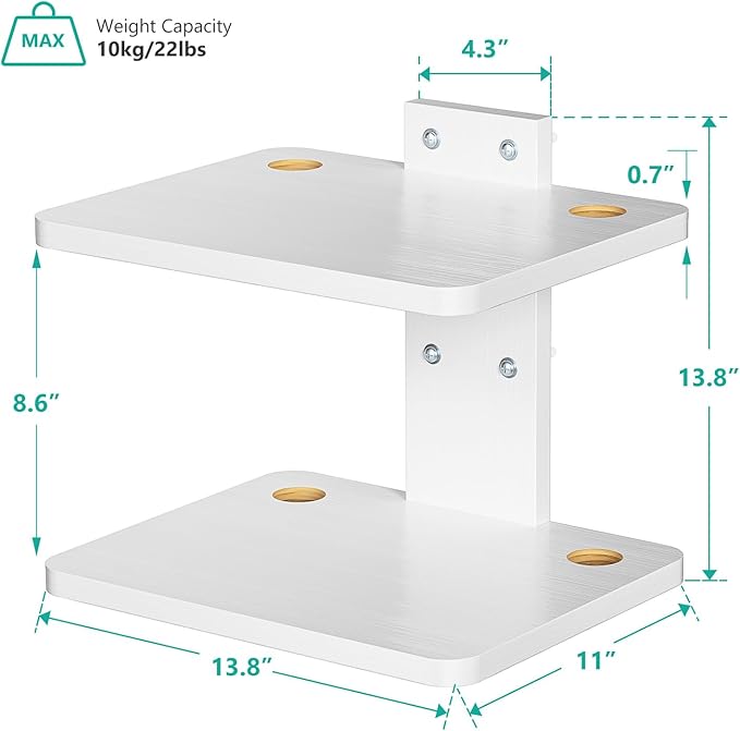 WALI Floating TV Shelf, Holds Up to 22lbs, Wooden Wall Mounted Shelves - Image 3