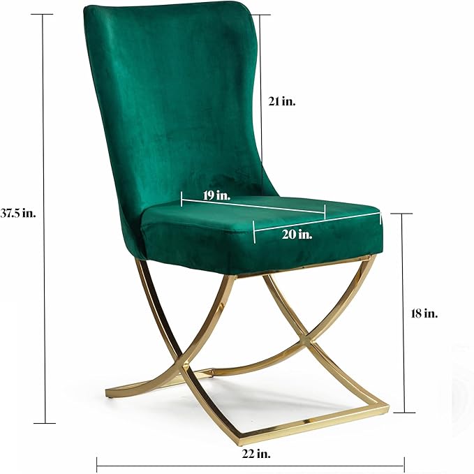 Ottomanson Royal Dining Chairs Set of 8 – Upholstered Tufted Microfiber - Image 3