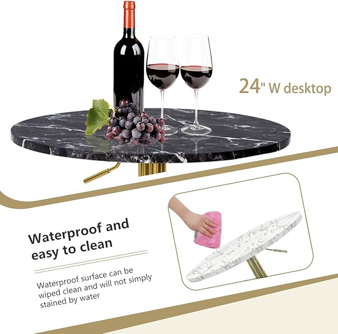 Bar Table for Kitchen, 24 inch Round Counter Height Table - Image 3