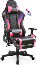 GTRACING Gaming Chair with Footrest Speakers Video Game Chair Bluetooth Music by GtracingDirect