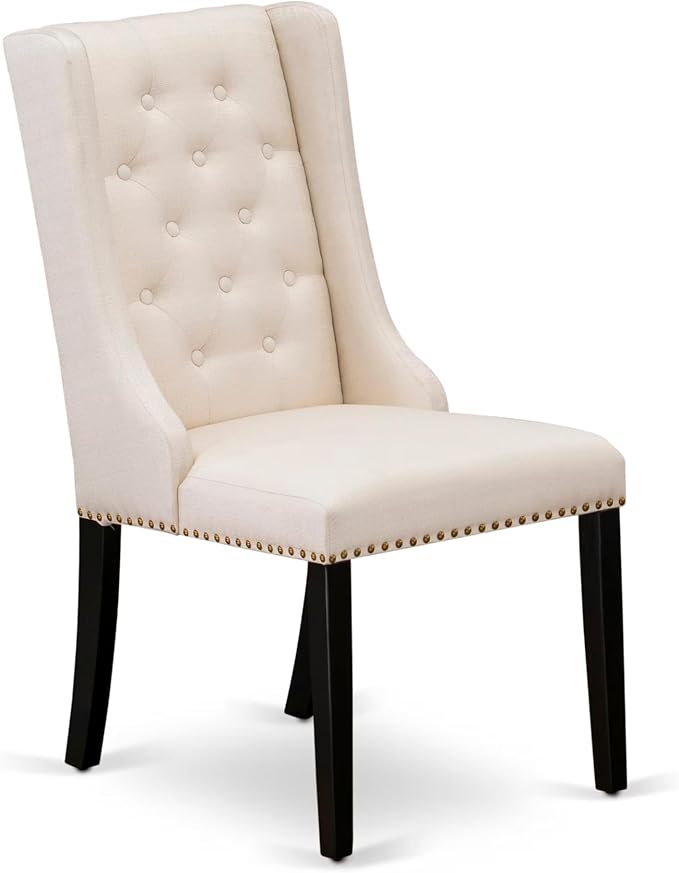 NKFO7-SBB-01-7-Piece Dining Set Consists of a Dining Table and 6 Cream Linen - Image 10