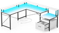 Rolanstar Computer Desk with File Drawer, L Shaped Computer Corner Desk with by Rolanstar