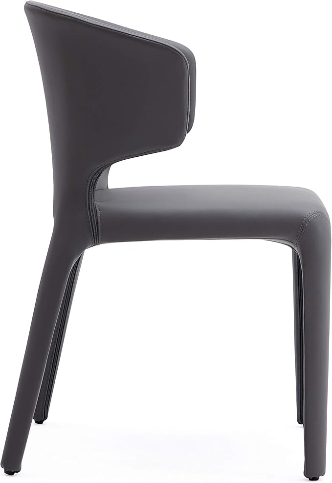 Manhattan Comfort Conrad Mid Century Modern Dining Chairs Woven Tweed - Image 7