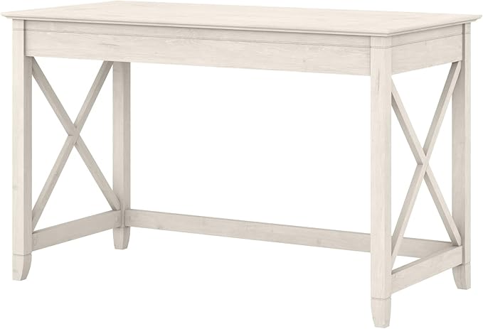 Bush Furniture Key West 48W Writing Desk in Linen White Oak by BushHome