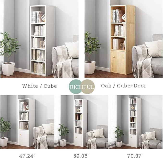 IOTXY Small Narrow Corner Bookcase - Image 8