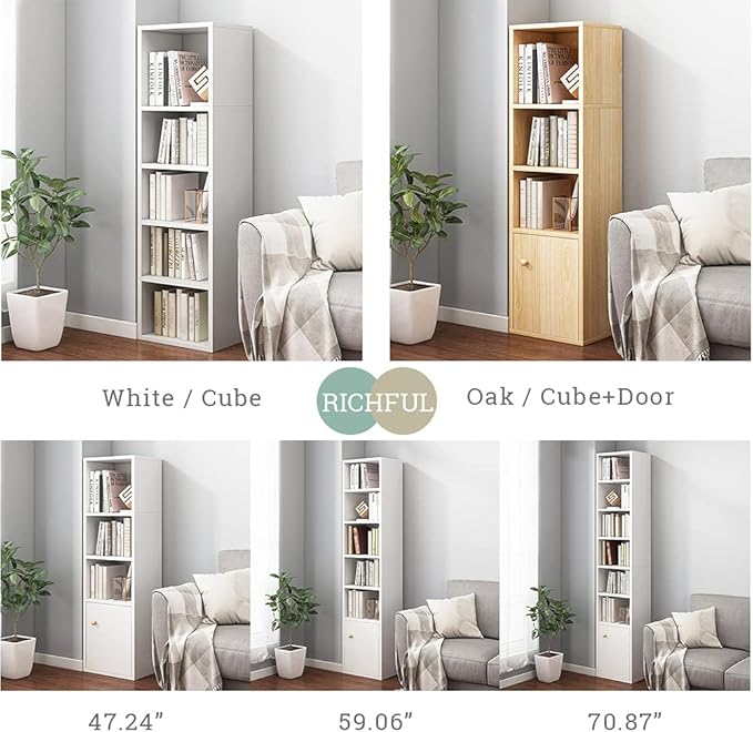 IOTXY Small Narrow Corner Bookcase - Image 7
