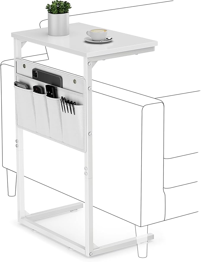 Vagusicc C Shaped End Table, Small Side Table - Image 9