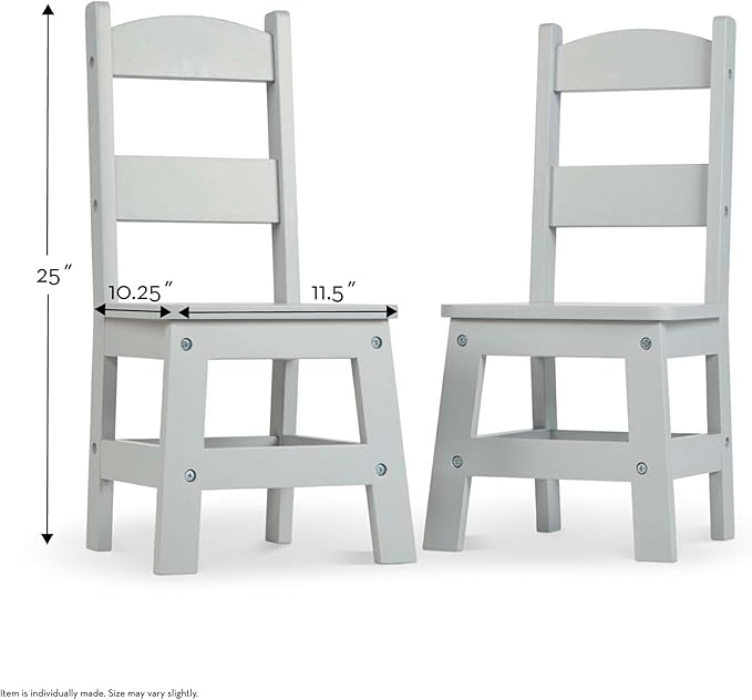 Melissa & Doug Wooden Chairs, Children's Wooden Playroom Furniture - Image 3
