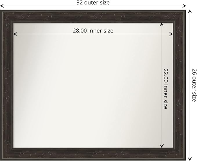 Amanti Art Brown Bathroom Mirror - Image 4