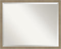 Amanti Art Brown Wall Mirror 24x30 Florence Light Brown Rectangle Bathroom by AmantiArt