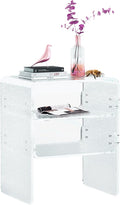 Clear Acrylic 3-Tier End Table/Nightstand – Sleek Bedside Storage by SmittenLife