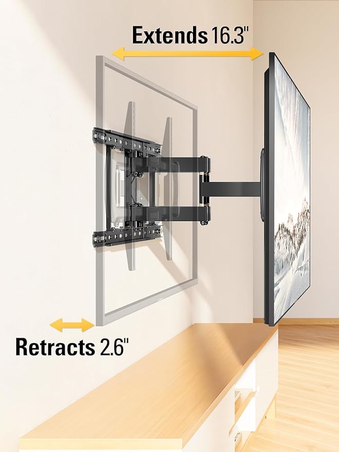 Mounting Dream TV Wall Mount for Most 42-84 Inch TVs, Full Motion Wall Mount - Image 3