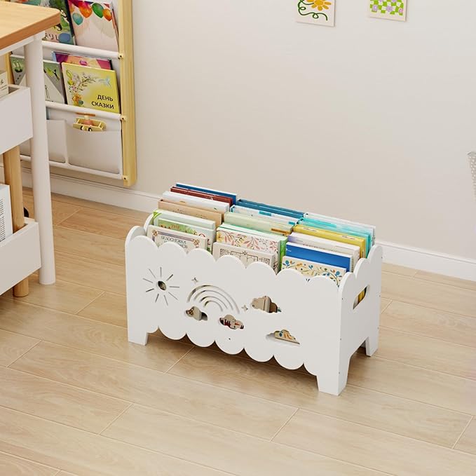 Wood Kids Bookshelf, Montessori Bookshelf, Suitable Kids Rooms, Nursery & - Image 4